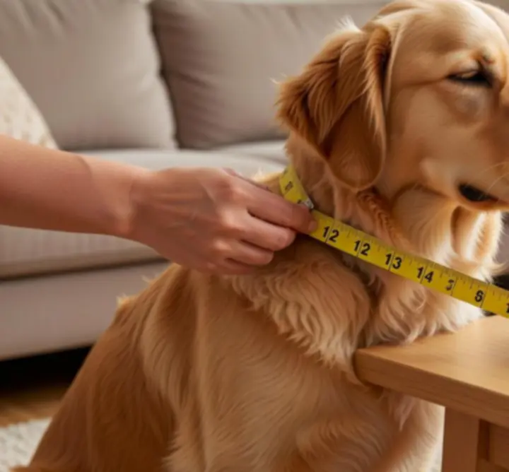 Ilustrowany przewodnik rozmiarów obroży dla psów i kotów według obwodu szyi