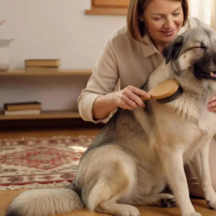 Szczotki i narzędzia do pielęgnacji sierści w użyciu podczas czesania psa lub kota