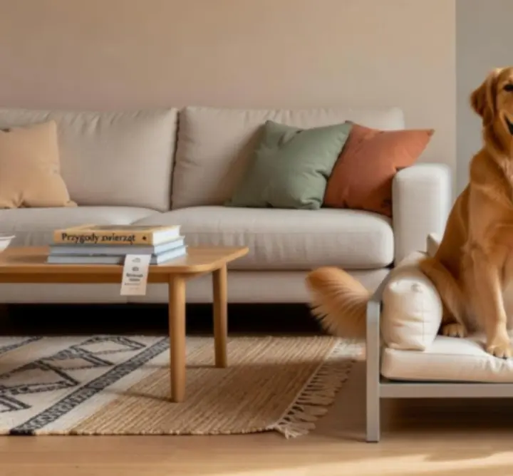 Pies i kot leżący razem na legowisku z akcesoriami Paw Accessories