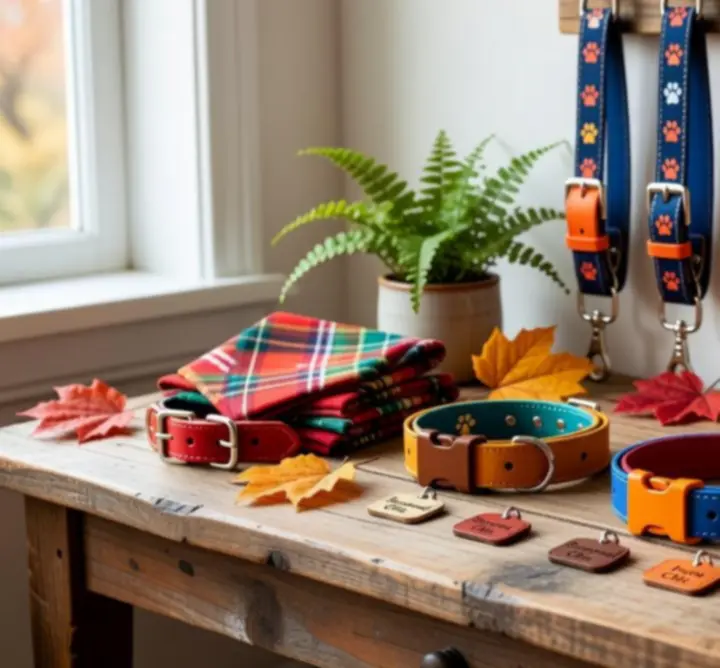 Modne, sezonowe obroże dla psów i kotów w różnych kolorach i wzorach